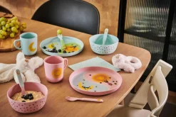 Lykketegning - God morgen/ God natt Barnesett 35 cl blå