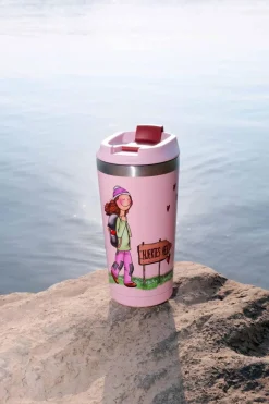 Lykketegning - Hjertets vei Termokopp rosa