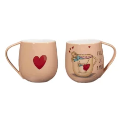 Lykketegning - Hug in a mug Krus beige