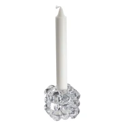 Lysestake kombi Bubbles 6,5cm klar