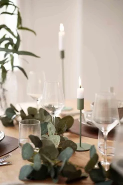 Lysestake Melina 28,5cm grønn