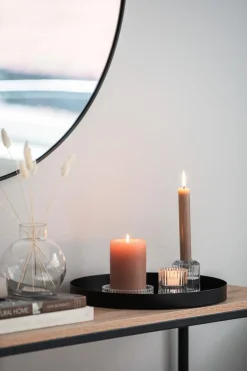 Lysholder rille 9 cm klar