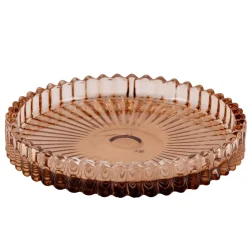 Lysholder rille 9cm brun