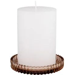 Lysholder rille 9cm brun