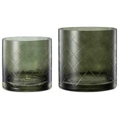 Lyslykt Billie rutet 10cm grønn