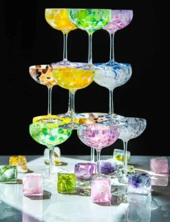 Magnor - Swirl Champagneglass, rosa