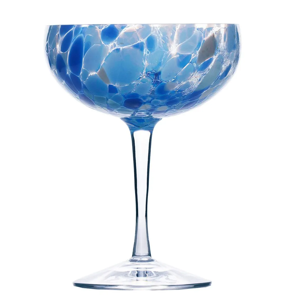 Magnor - Swirl Champagneglass, blå