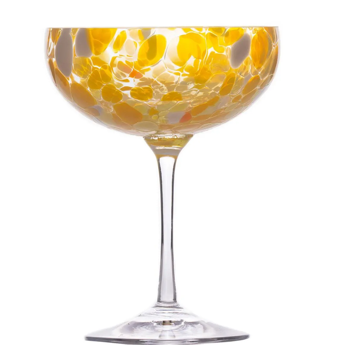 Magnor - Swirl Champagneglass, gul