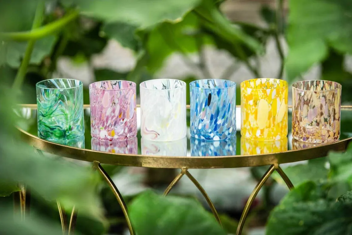 Magnor - Swirl drikkeglass/lykt rosa