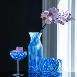 Magnor - Swirl drikkeglass/lykt blå