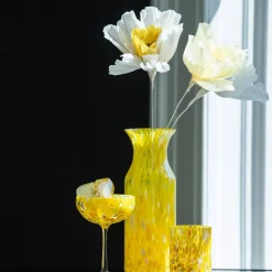 Magnor - Swirl drikkeglass/lykt gul