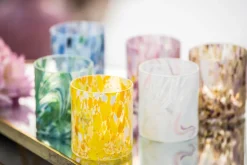 Magnor - Swirl drikkeglass/lykt gul