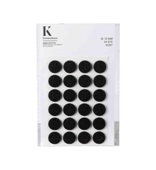 Møbelknotter Ø 15 mm sort