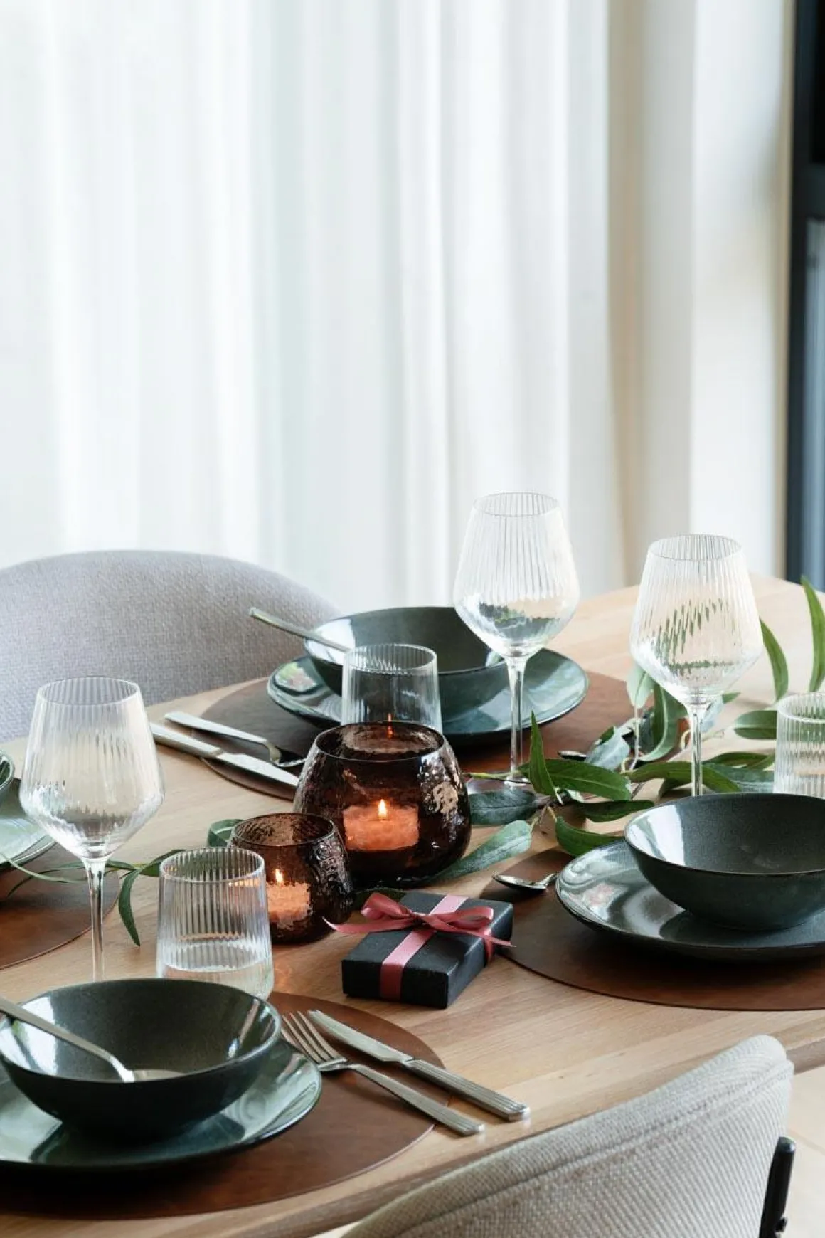 Middagstallerken Iben 26 cm grønn-blå