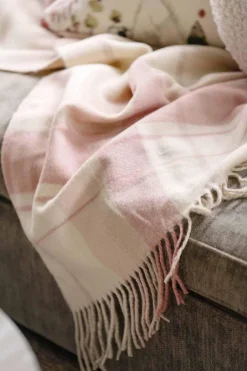 Pledd Tartan 130x170 cm rosa