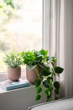 Potte Riley matt 20 cm, brun