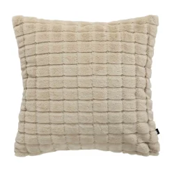 Putetrekk Faux fur ruter 48x48cm