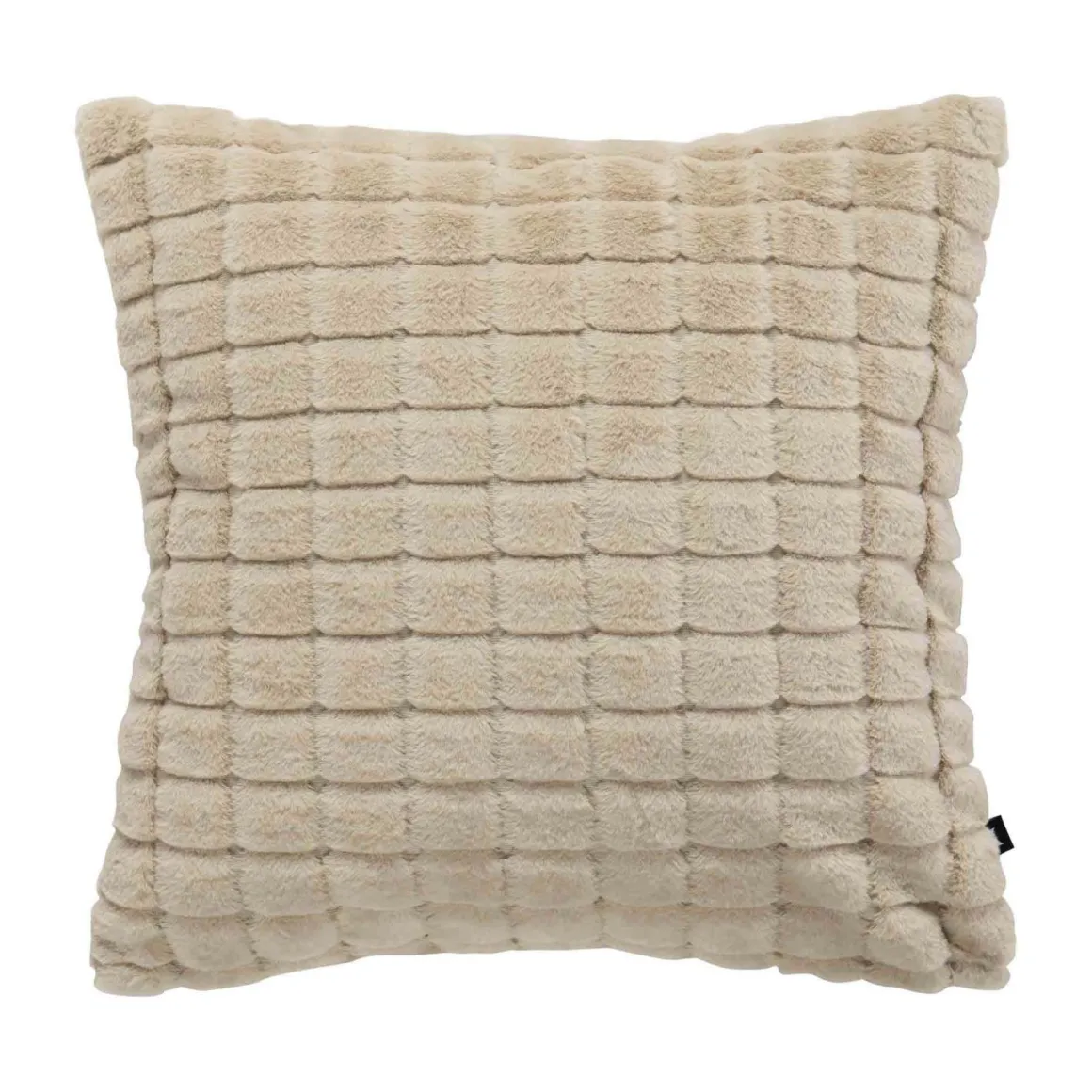 Putetrekk Faux fur ruter 48x48cm