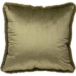 Putetrekk Faux fur 48x48cm, grønn