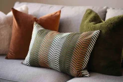 Putetrekk Faux fur 48x48cm, grønn