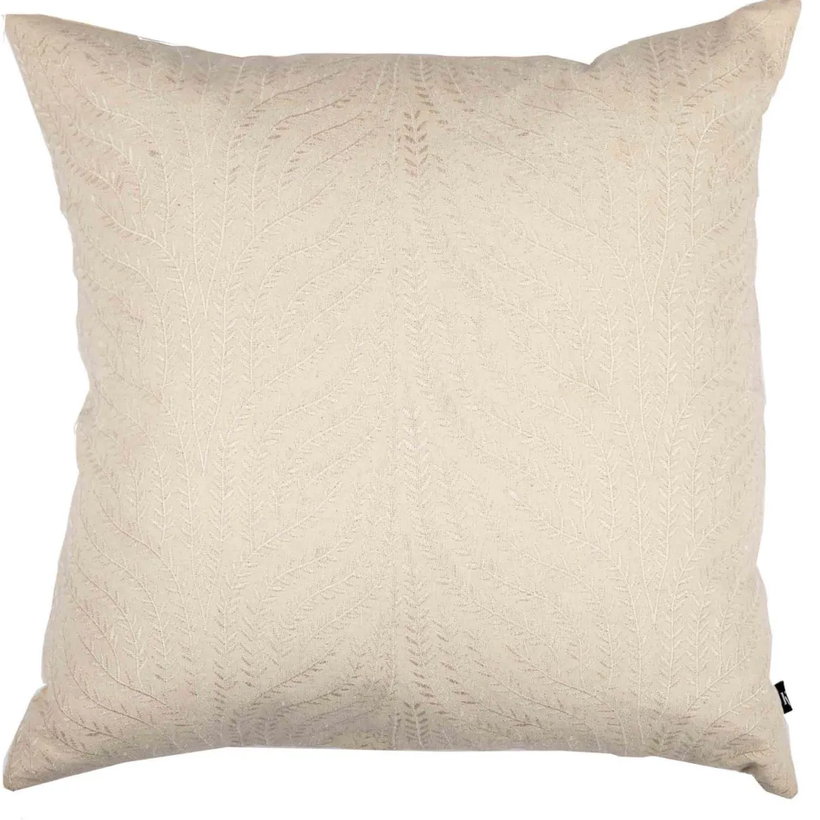 Putetrekk Gren brodert 48x48cm offwhite