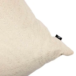 Putetrekk Gren brodert 48x48cm offwhite