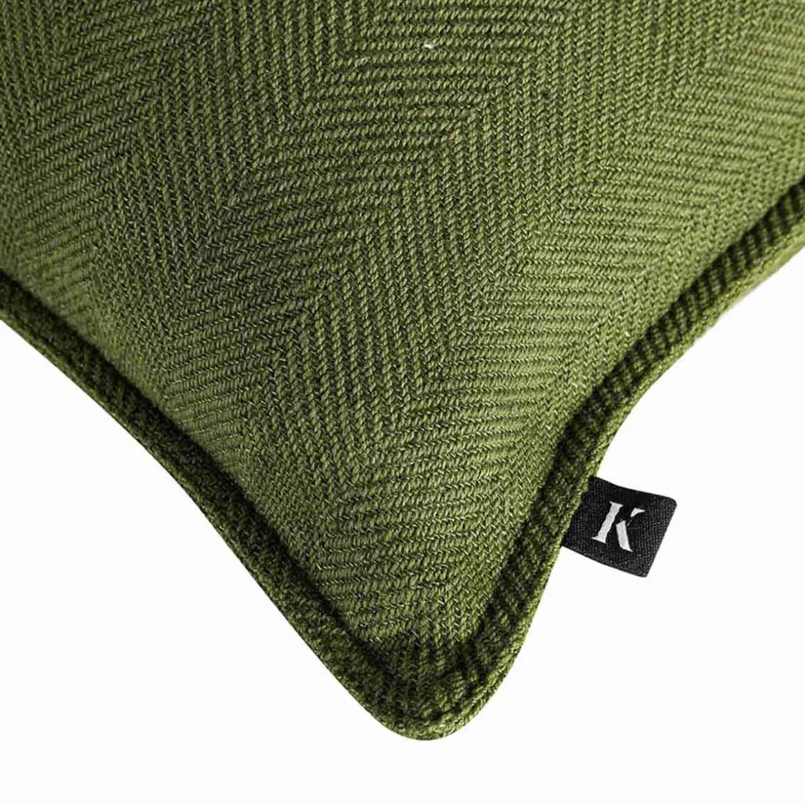 Putetrekk Herringbone 48x48cm grønn