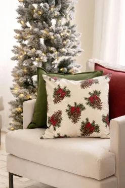 Putetrekk Herringbone 48x48cm grønn