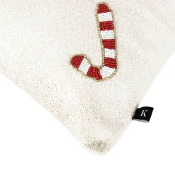 Putetrekk perler Candycane 48x48cm