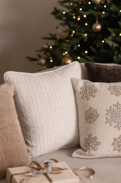 Putetrekk perler snøkrystall 48x48cm