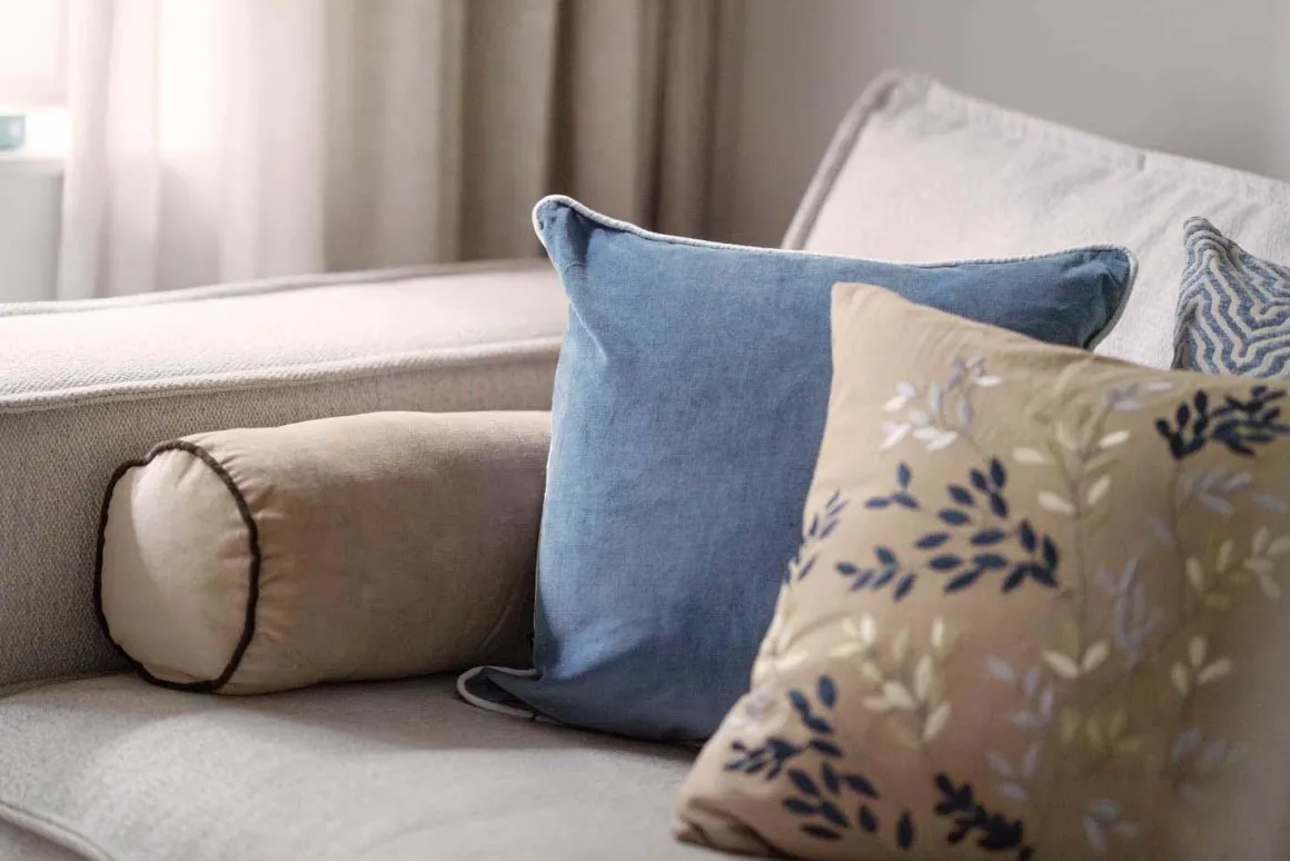 Putetrekk Piper 48x48 cm blå