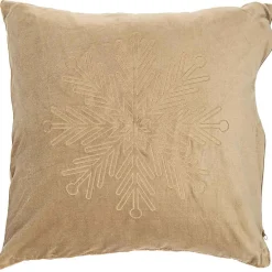 Putetrekk snøfnugg beige