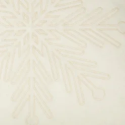 Putetrekk snøfnugg offwhite