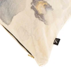 Putetrekk Velur Blå blomst 48x48 cm