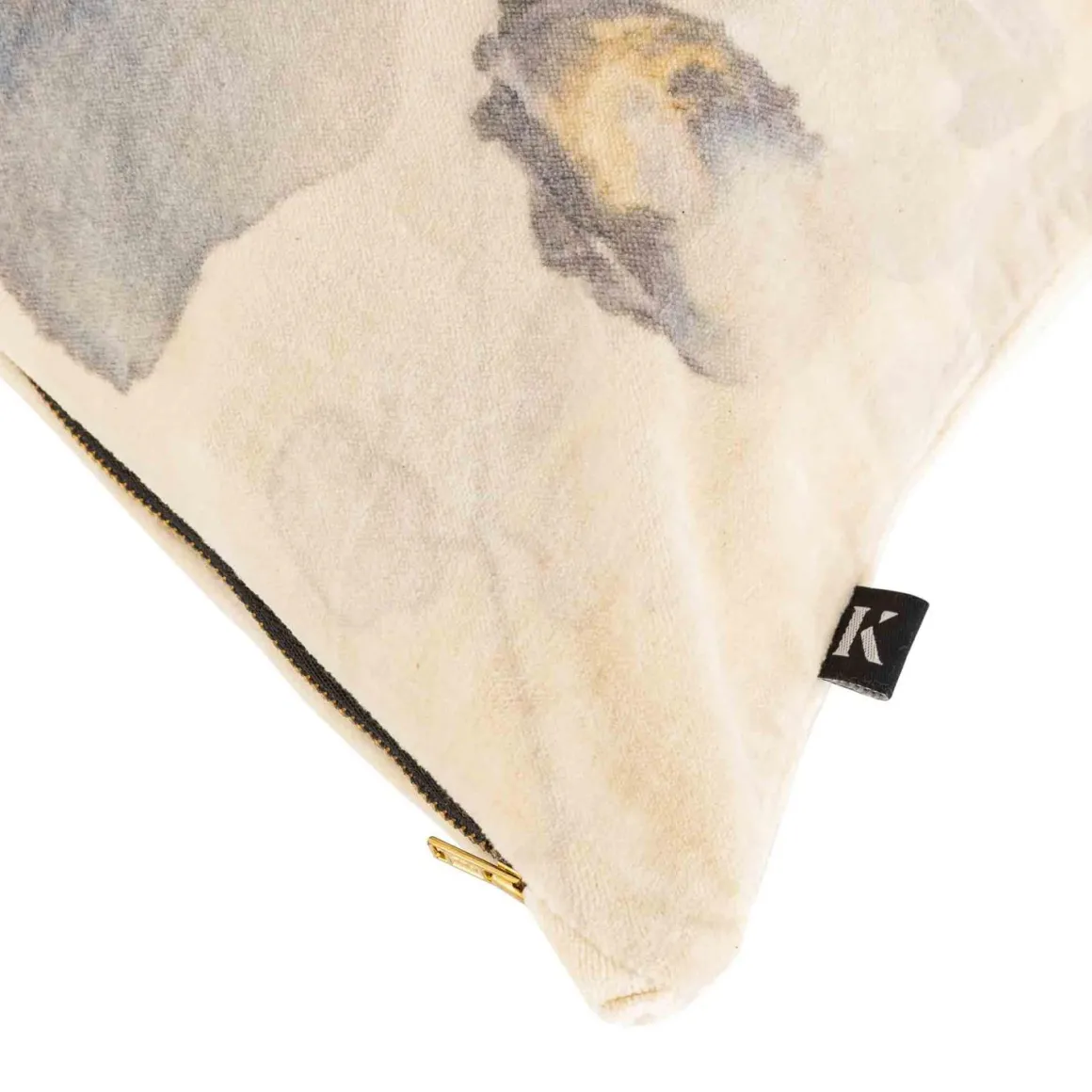 Putetrekk Velur Blå blomst 48x48 cm