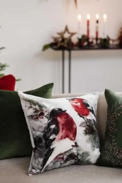 Putetrekk velur Dompap skog 48x48cm