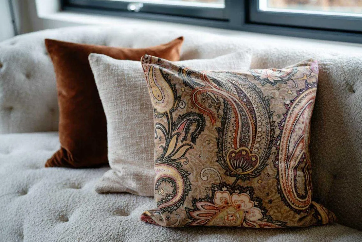 Putetrekk velur paisley 48x48 cm