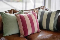 Putetrekk velur striper 48x48 cm, grønn