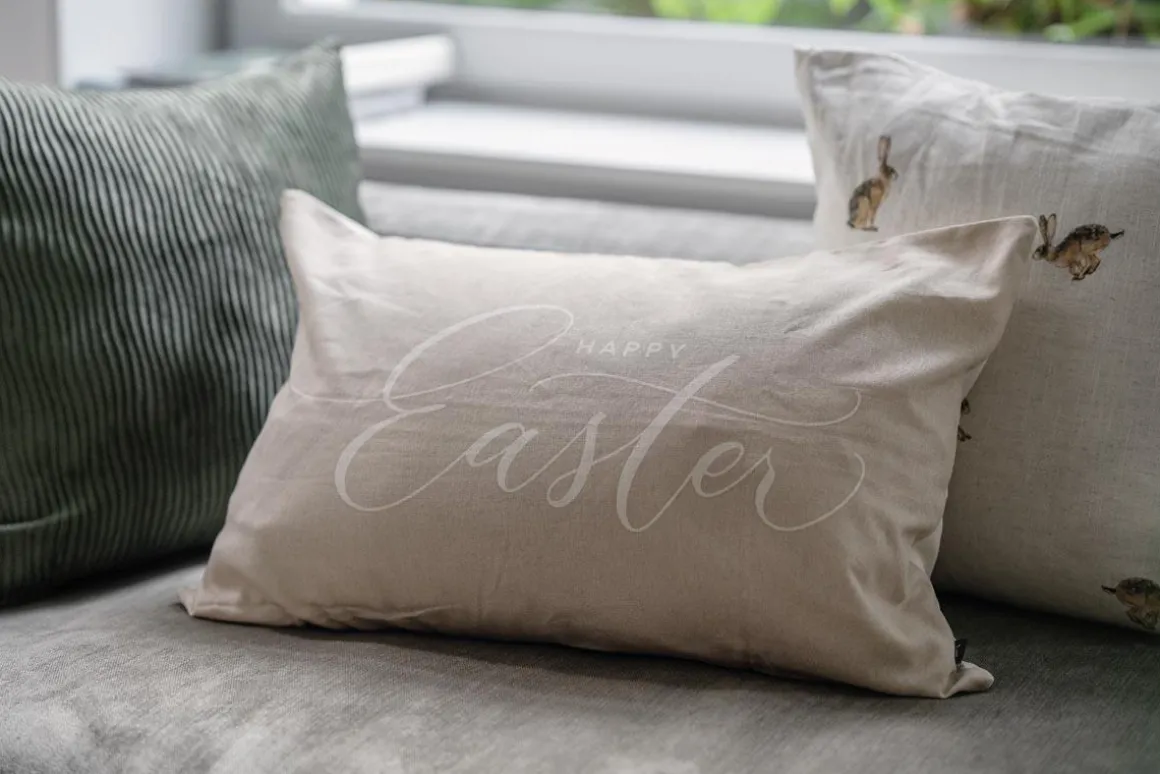 Putetrekk Waves 48x48 cm mørk grønn