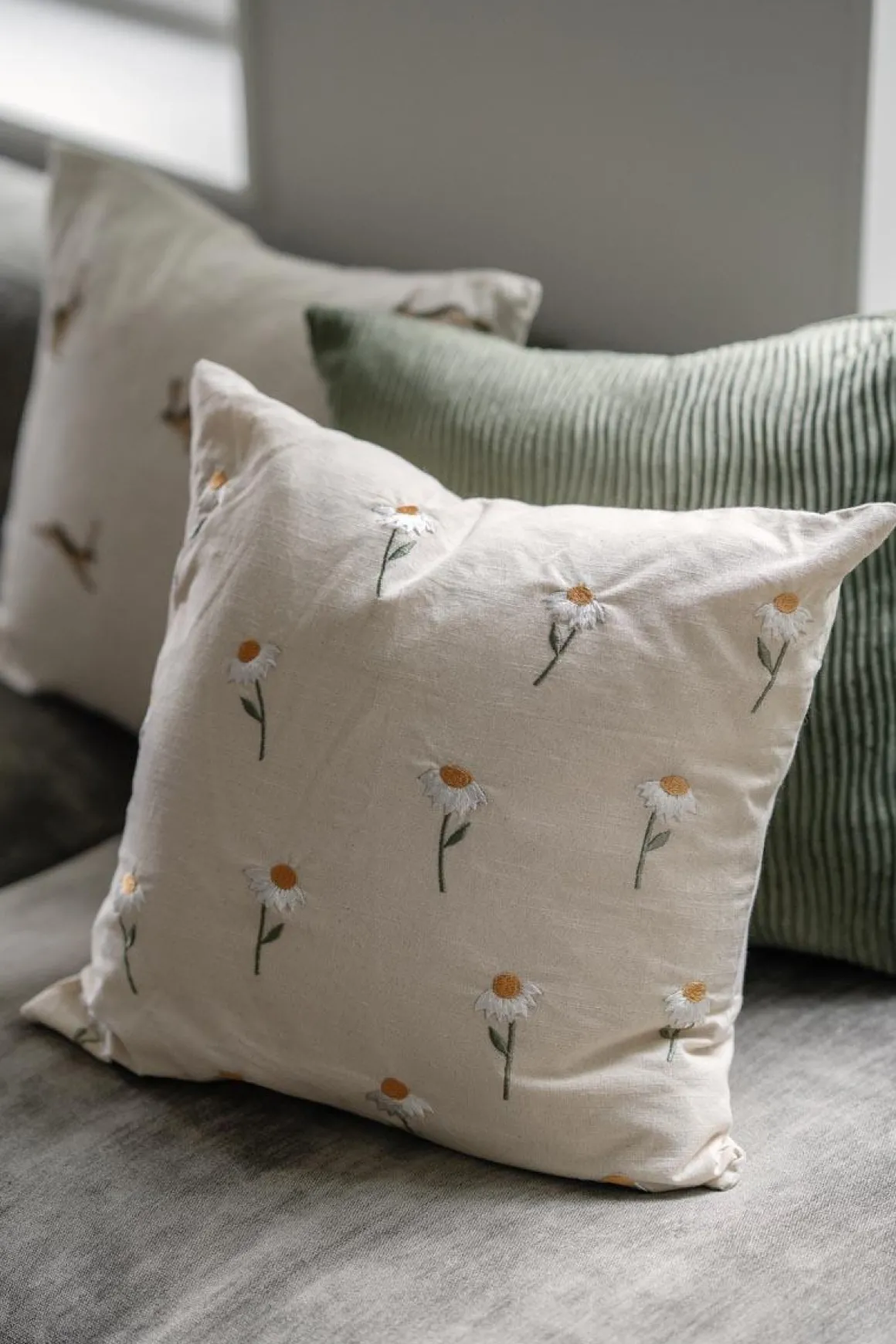 Putetrekk Waves 48x48 cm mørk grønn