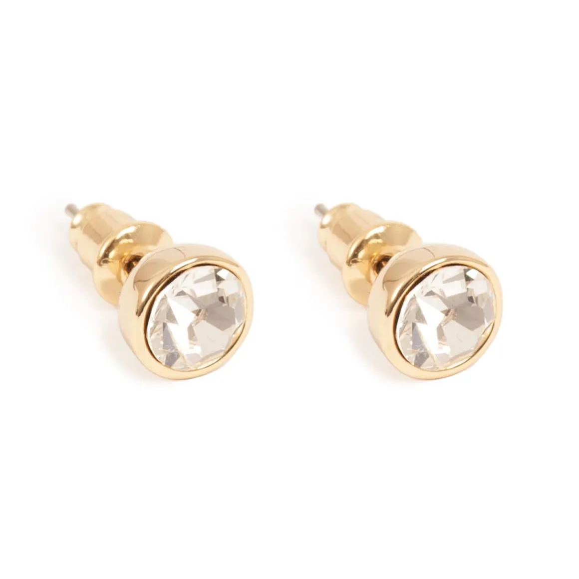 Øredobber med klar sten, Gull