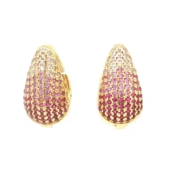 Øreringer, ombrè pink G