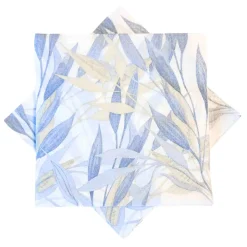 Serviett Blad blå/beige