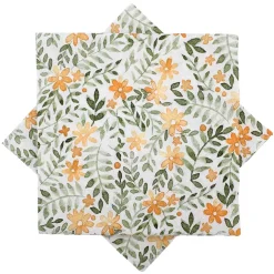 Serviett blomster harmoni gul