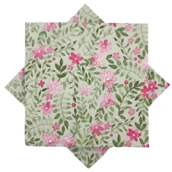 Serviett blomster harmoni rosa