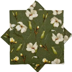 Serviett blomsterbris grønn