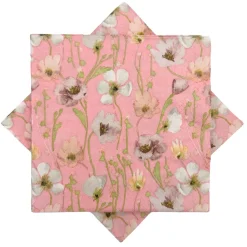 Serviett blomstring rosa