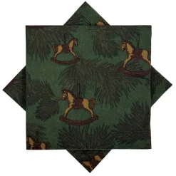 Serviett Gyngehest grønn