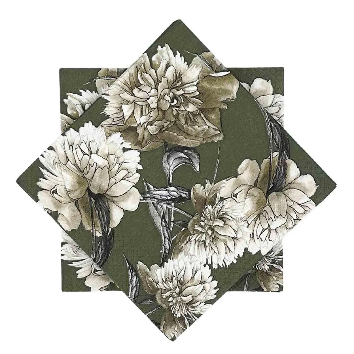 Serviett Hydrangea Grønn