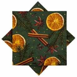 Serviett Julegløgg grønn